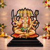 Image 1 of Default Title for the product Panchmukhi Hanuman Sitting Wooden MDF Printed Idol with Stand, 4 x 5 Inch, Pooja Room Decor, Home Temple Mandir Decoration, Religious Gift