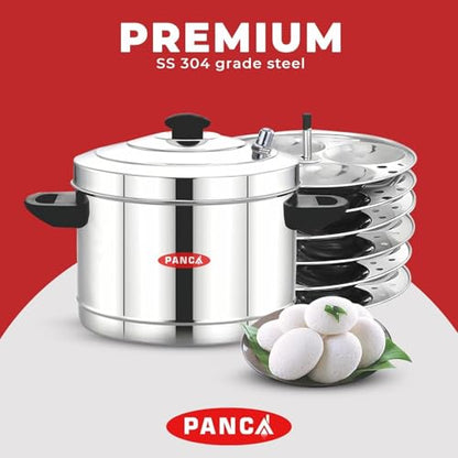 Image 5 of PANCA Stainless Steel Idli Maker 6 Plates 24 Idli Cooker Stainless Steel, Idly Dhokla Multipurpose Cooker Steamer (24 Idli, Big)