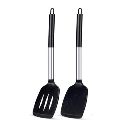 Image 2 of BLACK for the product Carrot Silicone Spatula Turner Set