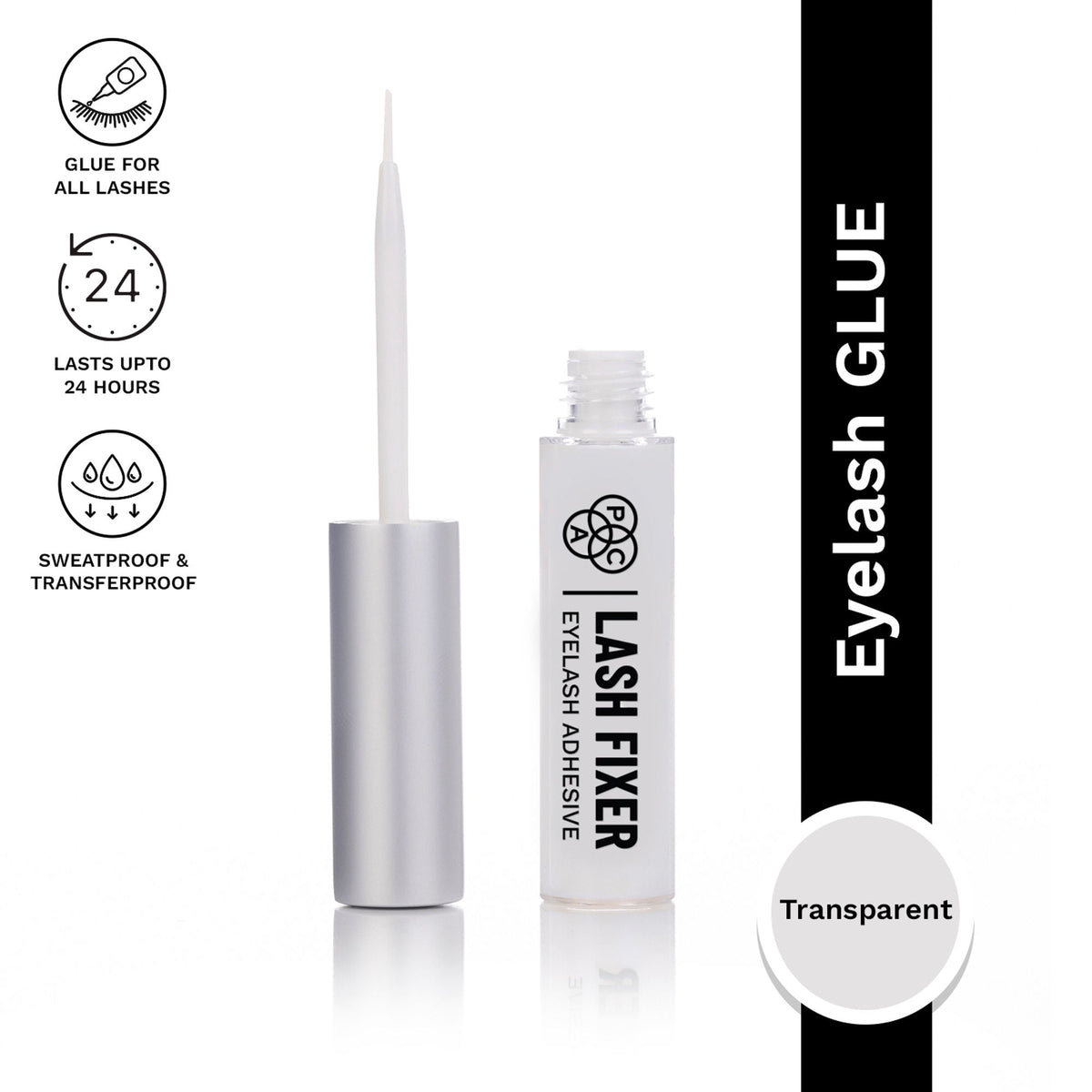 Image 1 of 5 ml / Pack of 1 for the product PAC Studio Lash Fixer Eyelash Adhesive Transparent - 24H Hold, Quick Drying, Waterproof, Ultra Thin Brush