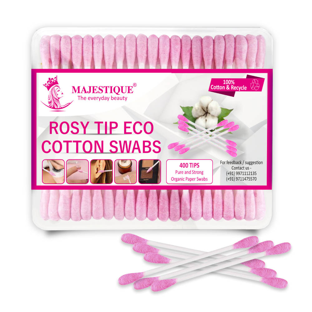 Image 1 of 107g for the product Majestique Rosy Tip Eco Cotton Swabs 200 Pieces