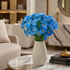 Image 1 of Default Title for the product Divyakosh Artificial Daisy Flowers Bunch for Home Decor, Pack of 5 with 150 Blue Flowers, Faux Floral Arrangement for Vase, Living Room, Wedding, Festive & Party Decoration