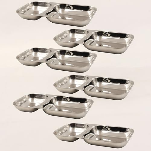 Image 5 of Pack of 6 for the product Spillbox Stainless Steel Plate