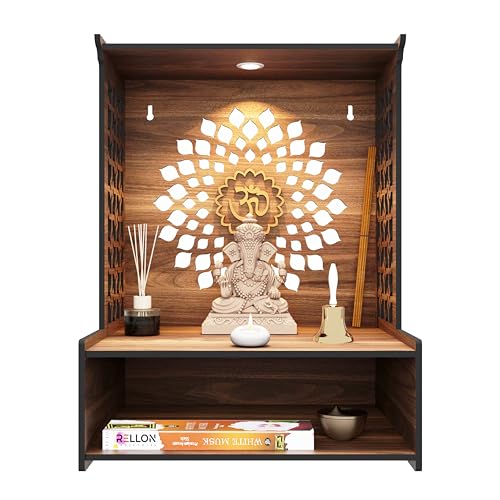 Image 3 of Rellon Industries Temple for Home Mandir with LED Spot Light (A4)