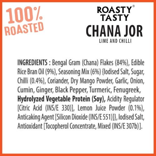 Image 4 of Roasty Tasty Roasted Chana Jor Lime & Chilli Whole Grain Indian Snacks 200g