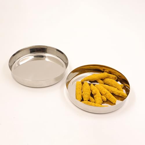 Image 2 of Pack of 2 for the product Spillbox Stainless Steel Halwa Plates