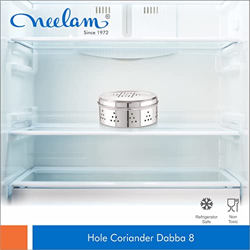 Image 8 of neelam Stainless Steel Coriander Dabbas with Air Ventilation