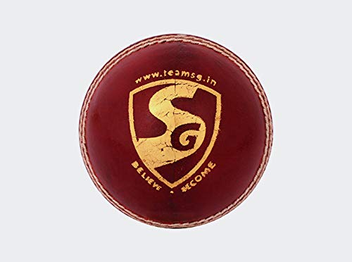 Image 3 of SG League Leather Cricket Ball Red