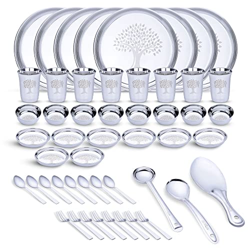 Image 1 of Default Title for the product LiMETRO STEEL Stainless Steel Dinner Set for 8 Persons (51 Pieces)