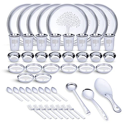 Image 1 of Default Title for the product LiMETRO STEEL Stainless Steel Dinner Set for 8 Persons (51 Pieces)