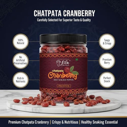 Image 5 of Lila Dry Fruits Flavoured Cranberries with Black Pepper & Pink Salt - 100 gm