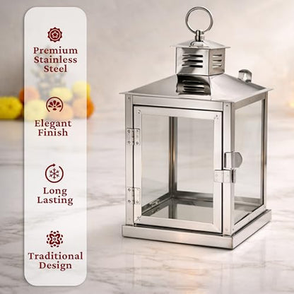 Image 8 of Spillbox Stainless Steel Wall Mounted Oil Lamp with Glass Cover Large
