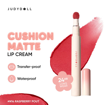 Image 5 of 2.6 ml / N14 Raspberry Pout / Pack of 1 for the product JUDYDOLL Cushion Matte Lock Lip Cream