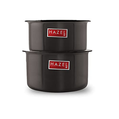 Image 8 of Silver (With Lid) / 4 / 1100 ml, 1500 ml for the product HAZEL Hard Anodised Aluminium Tope Patila Boiling Vessels