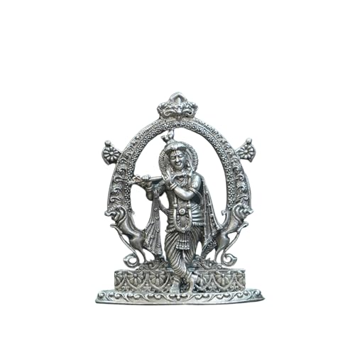 Image 1 of Default Title for the product Dista Silvers Antique Krishna Idol with Frame 30.93G