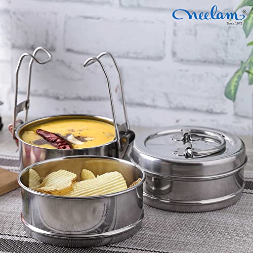 Image 5 of neelam Stainless Steel Lunch Box/Tiffin, 3-Tier, 1600 ml