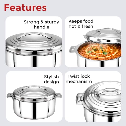 Image 7 of AVIAS Platina Premium Stainless Steel Double Wall Hot Pot/Casserole