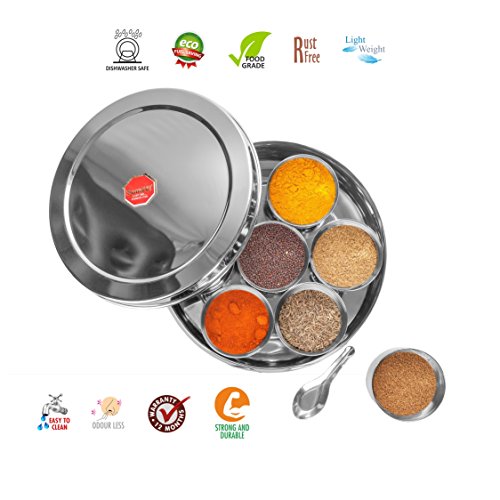 Image 5 of Sumeet Stainless Steel Belly Shape Masala Box