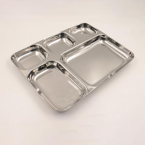 Image 2 of Pack of 1 for the product Spillbox Stainless Steel Tiffin Plate