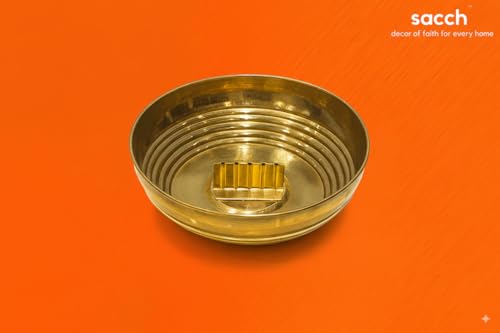 Image 6 of Sacch Pure Brass Agarbatti Stand With 5 Holes, 11.2 Cm Ash Catcher Tray (Large ~50G, Pack Of 1)