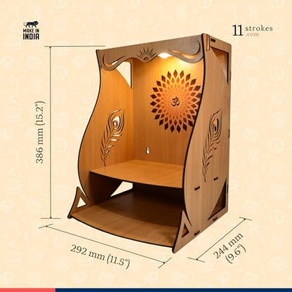 Image 3 of 11 Strokes Divya Wooden Pooja Mandir for Home Big Size