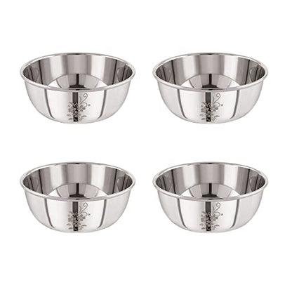 Image 1 of Default Title for the product neelam Stainless Steel 300 ml Vati Set of 4