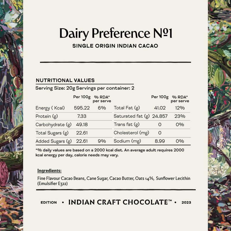 Image 3 of Manam Chocolate Dairy Preference 55% Oat Milk (Vegan), 80g Oat Milk (Vegan), 80g
