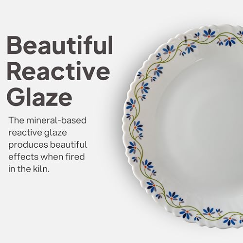 Image 7 of Cello Opalware Dazzle Series Morning Glory Dinner Set, 35 Units