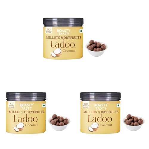 Image 3 of Coconut / Pack of 3 for the product Roasty Tasty Coconut - Millets & Dryfruits Ladoo