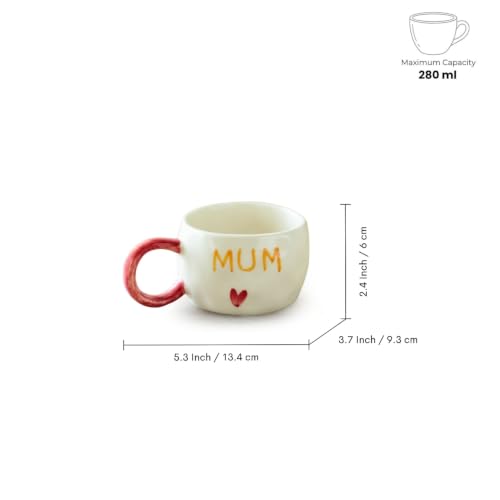 Image 7 of ExclusiveLane 'Dearest Mum & Papa' Ceramic Tea & Coffee Mugs Set of 2 (280 ml)