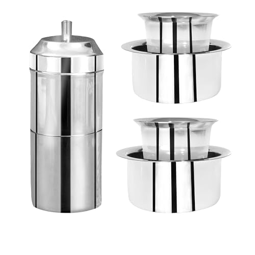Image 2 of 2 for the product Spillbox Traditional Stainless Steel Filter Coffee Maker with Dabara Combo