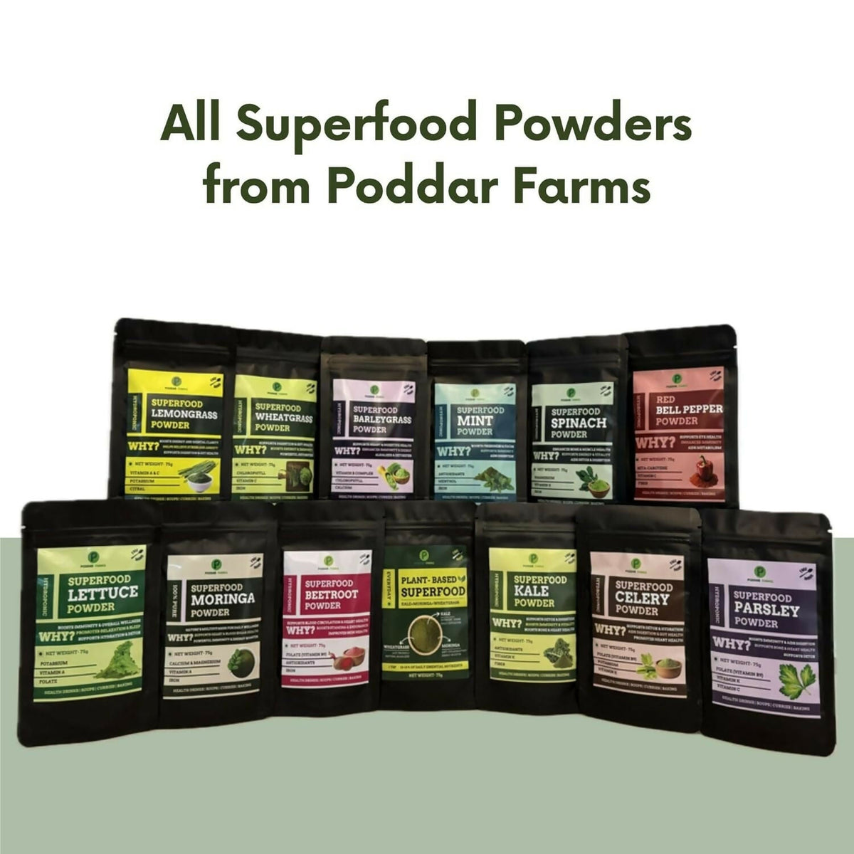 Image 3 of Poddar Farms Premium Beetroot Powder and Spinach Powder Combo