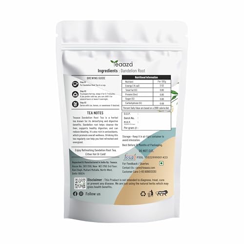Image 4 of Teaaza Dandelion Root Tea 20 Grams Loose Tea Leaves