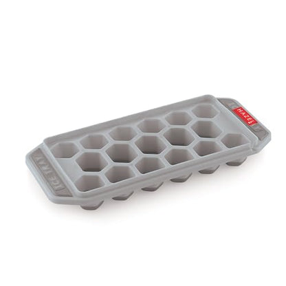 Image 1 of Default Title for the product HAZEL Ice Cube Tray with Honeycomb Design & Silicone at Bottom for Easy Removal, Grey