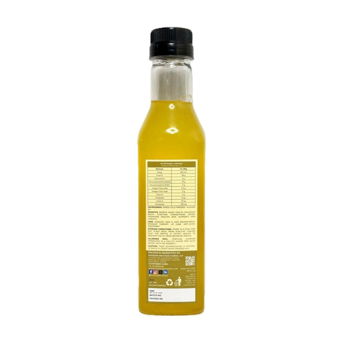 Image 2 of Poddar Farms Wood Pressed Almond Oil