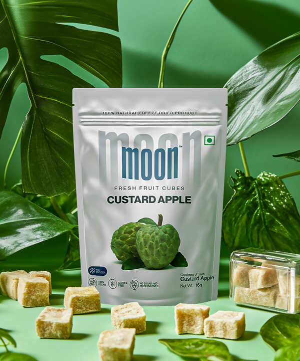 Image 1 of 16 gm / Pack of 1 for the product Moon Freeze Dried Custard Apple Cubes