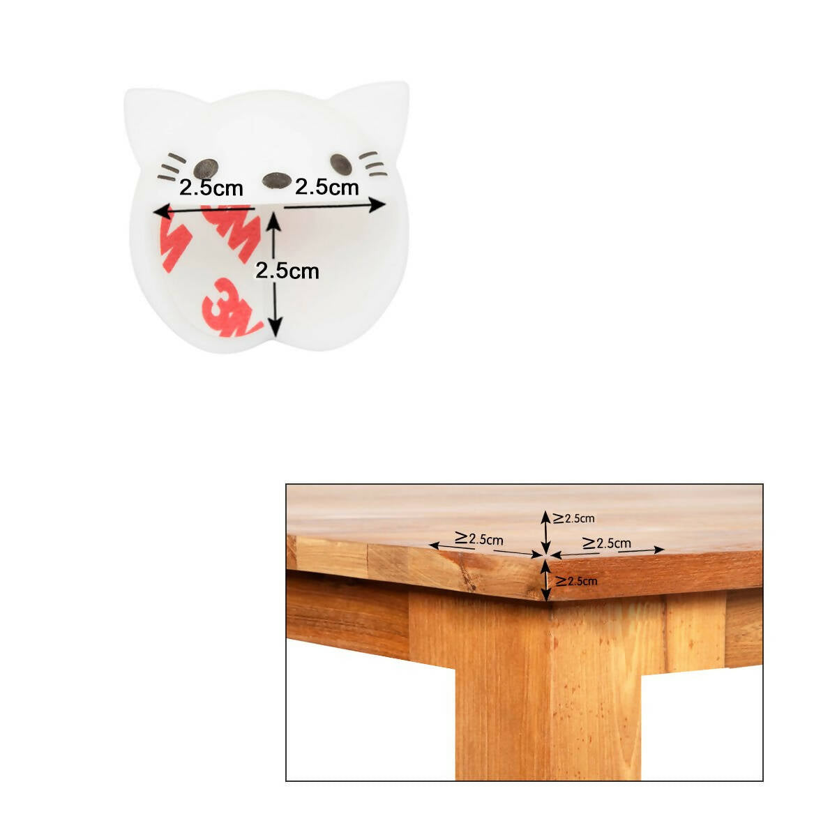 Image 2 of Safe-O-Kid Elegant Catchy Animal Shaped Corner Guards Prevents Head Injury, White