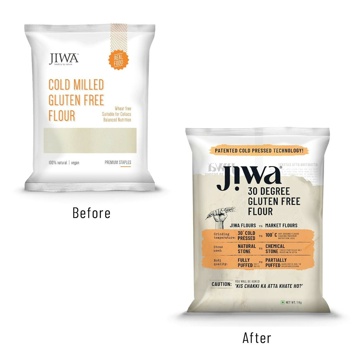 Image 3 of Jiwa 30 Degree Gluten Free Flour/Atta, Wheat Free