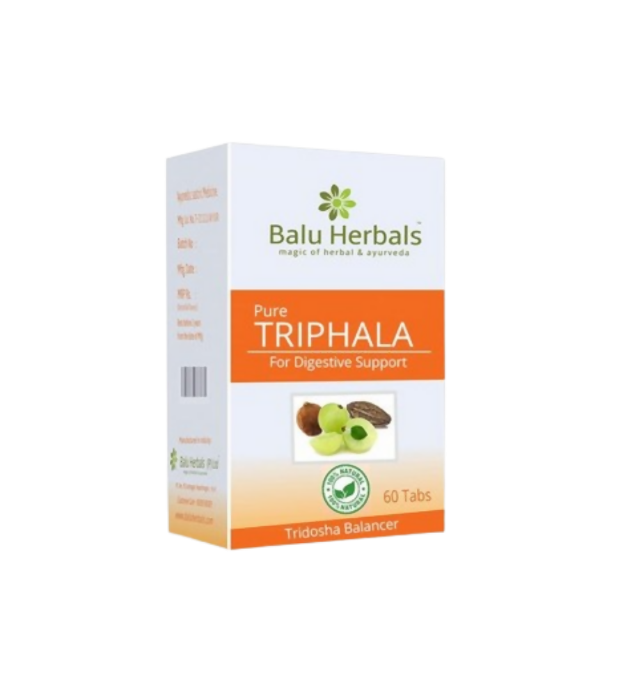 Image 1 of 60 tabs for the product Balu Herbals Triphala Tablets