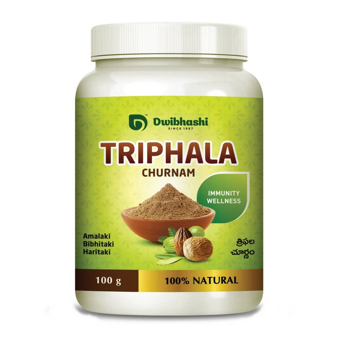 Image 1 of 100 gm / Pack of 1 for the product Dwibhashi Triphala Churnam
