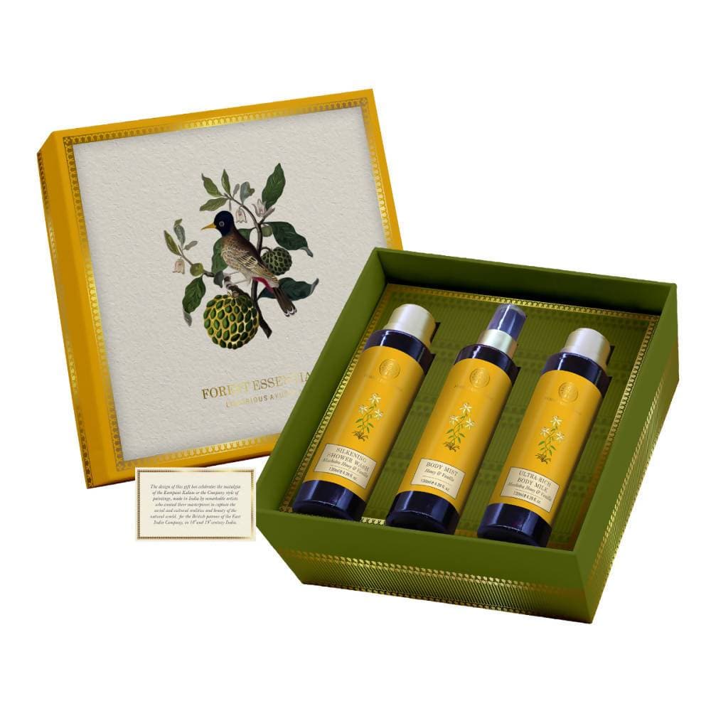 Image 1 of Forest Essentials Indian Nightingale Body Care (Honey Vanilla) Box