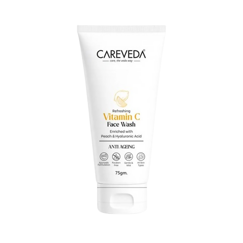 Image 1 of CareVeda Refreshing Vitamin C Face Wash with Peach & Hyaluronic Acid
