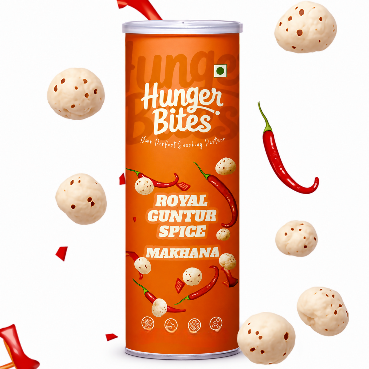 Image 3 of 90 gm / Pack of 1 for the product Hunger Bites Royal Guntur Spice Makhana