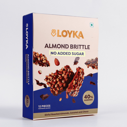 Image 1 of Loyka Almond Brittle 12 pcs Box (No Added Sugar)