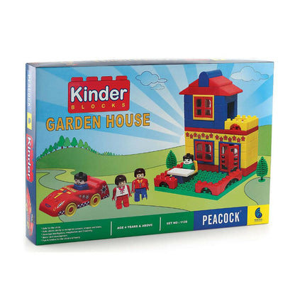 Image 1 of Default Title for the product Peacock Learning & Educational Building Interlocking Blocks Set For Kids - Garden House