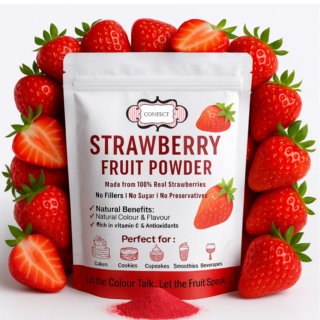 Image 1 of 50 gm / Pack of 1 for the product Confect Strawberry Fruit Powder