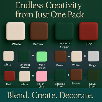 Image 7 of Confect Multipack of White, Emerald Green, Brown and Red Sugarpaste 19