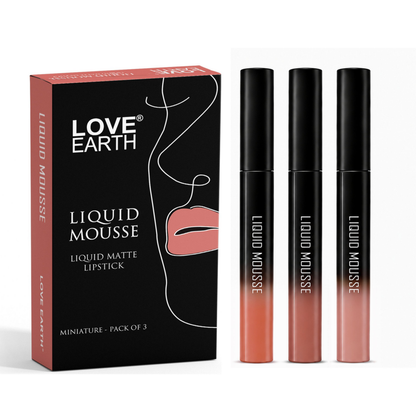 Image 1 of combo / Pack of 1 for the product Love Earth Liquid Mousse Matte Lipstick More Nudes