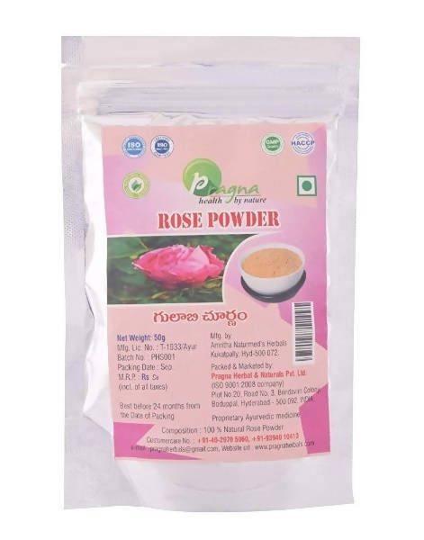 Image 1 of 50 gm / Pack of 1 for the product Pragna Herbals Rose Powder