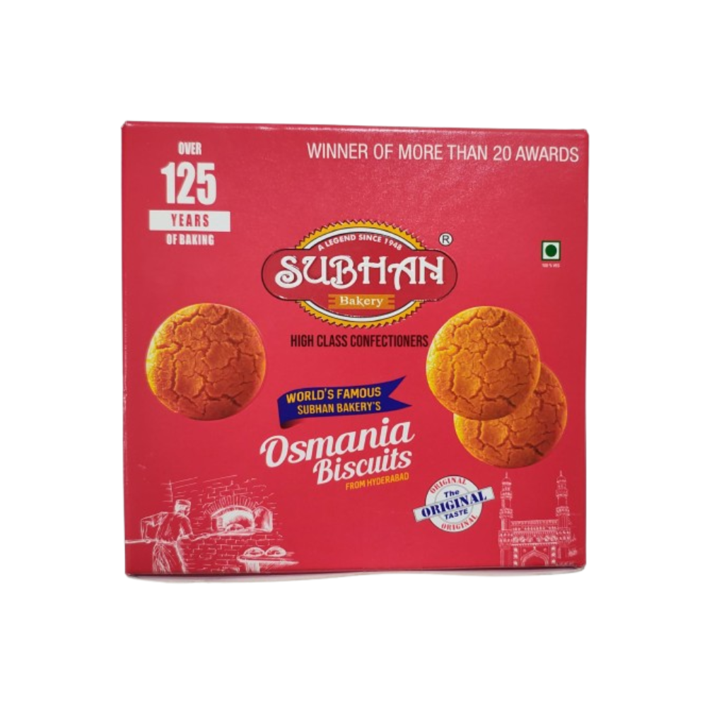 Image 1 of 500 gm for the product Subhan Bakery Osmania Biscuits | Premium Quality Tea Time Biscuits